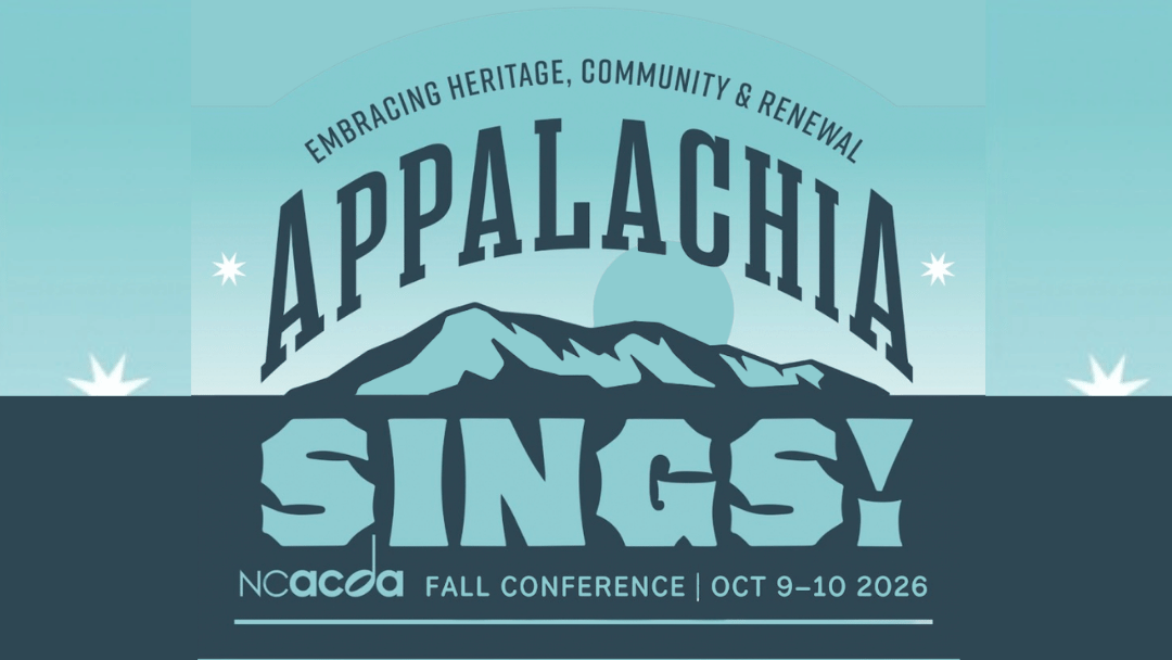 Appalachia Sings! Conference of North Carolina ACDA, Oct 9-10 - Icy Blue Mountain Background with navy details