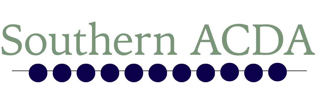 Southern ACDA Logo Southern ACDA Logo Sage with Navy Dots representing 11 states